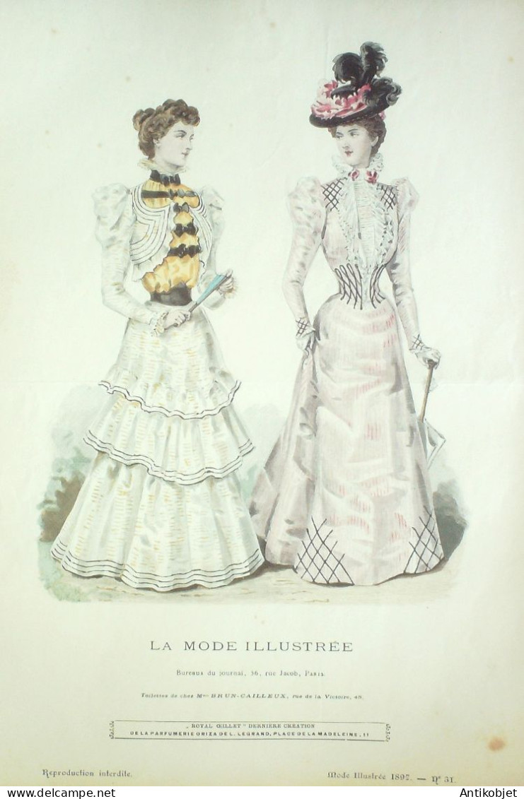Gravure Mode illustree 1897 # 31 (Old Fashion plate) RARE