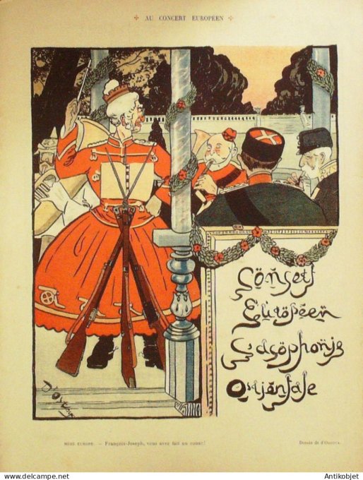 Soleil du Dimanche 1897 n°12 Strasbourg (67) les cigognes Grèce le port du Pirée