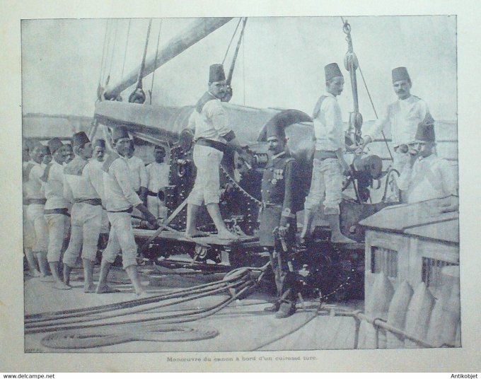 Soleil du Dimanche 1897 n°12 Strasbourg (67) les cigognes Grèce le port du Pirée