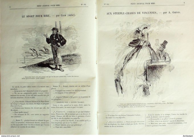 Petit journal pour Rire 1868 #   19 Aux Steeple-Chases de Vincennes Grevin