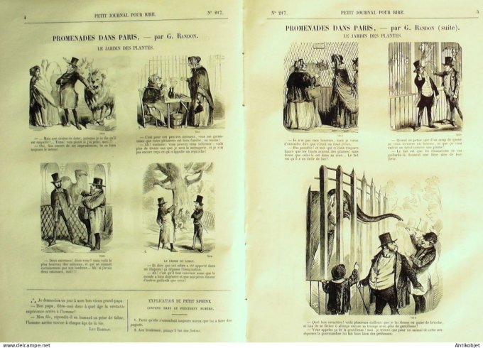 Petit journal pour Rire 1859 # 217 A propos des courses Grevin