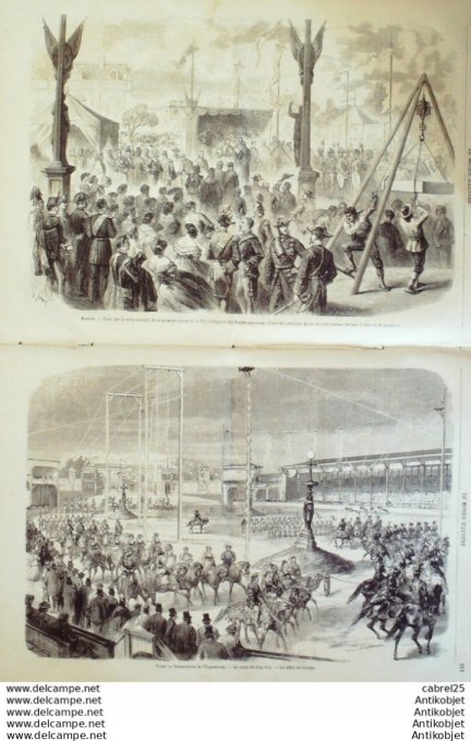 Le Monde illustré 1866 n°473 Mexique Chihuahua Las Huertas Egypte Caire Espagne Madrid Paris Asile L