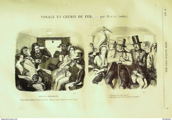 Petit journal pour Rire 1859 # 217 A propos des courses Grevin