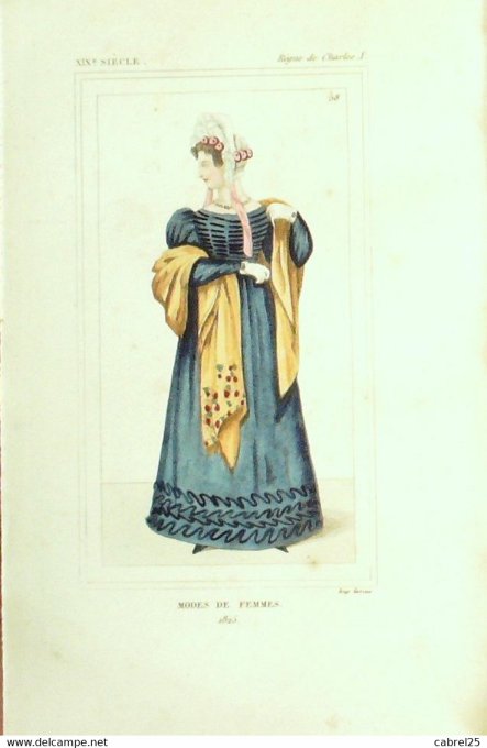 Mode Femme 1825 sous CHARLES X