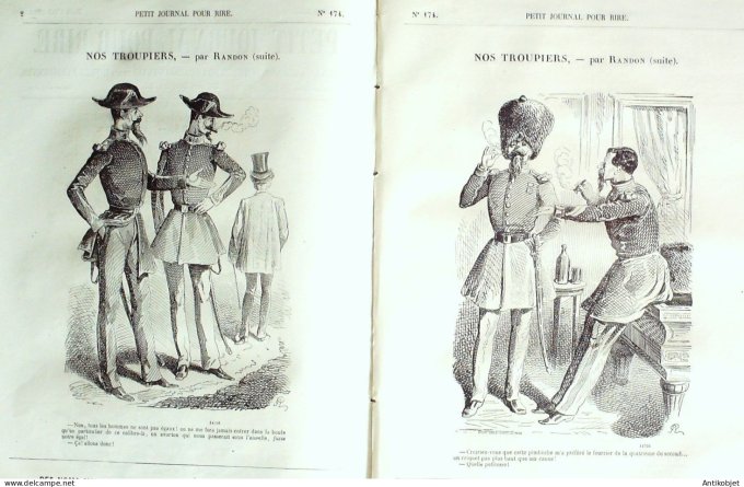 Petit journal pour Rire 1858 # 174 Les Invalides Randon