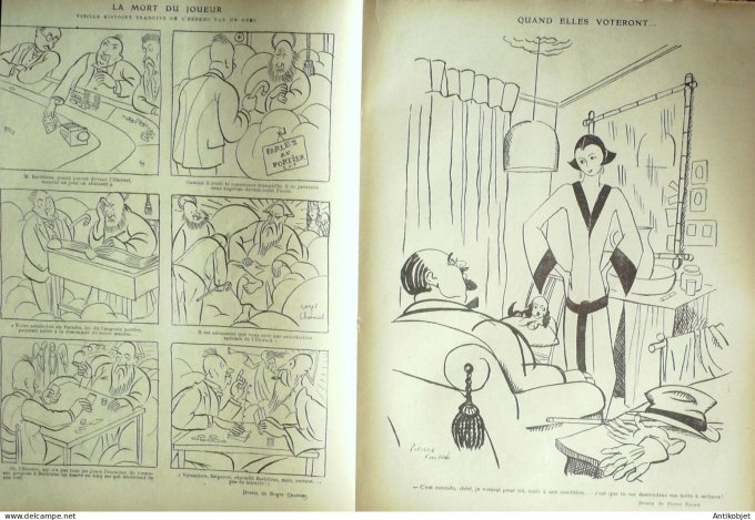 Le Rire 1924-02-16 # 263 Journal humoristique Ed.Originale Mort du joueur