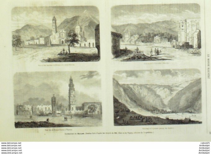 Le Monde illustré 1862 n°274 Nevers (58) Riom (63) Mexique Lorient (56) Russie St Petersbourg
