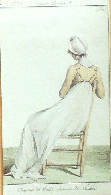 Costume Parisien 1799 an 7 #132 (eau forte) Spencer de Nankin