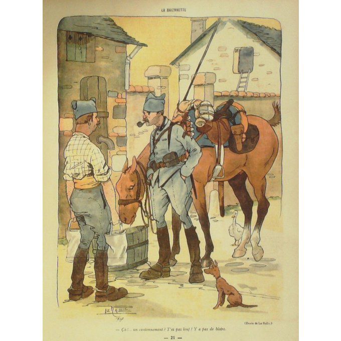 La Baïonnette 1918 n°132 (Au cantonnement) HAUTOT LE RALLIC CAPY QUINT FOURNIER