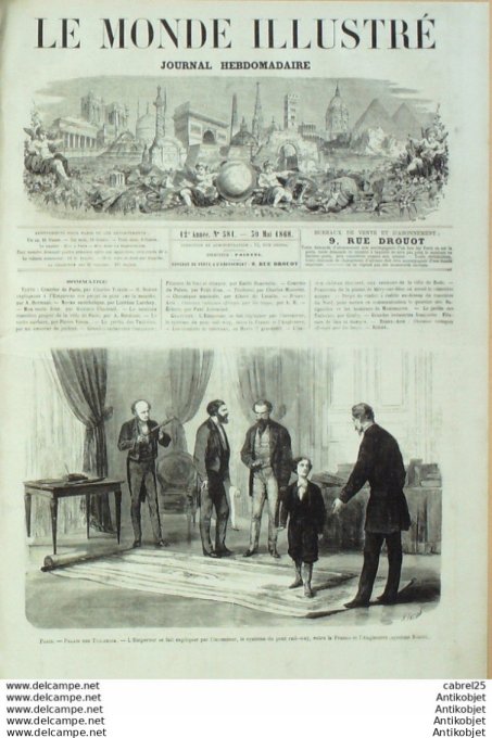 Le Monde illustré 1867 n°581 Allemagne Bade Havre (76) Belgique Houpline-sur-Lys