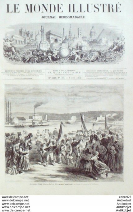 Le Monde illustré 1872 n°782 Gray (70) Inde Iles Andamans Pénitencier Angleterre Oxford Cambridge It