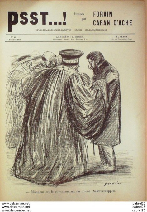 PSST 1898 n°47-Caran d'Ache,Forain-SCHWARZKOPPEN,PICQUART