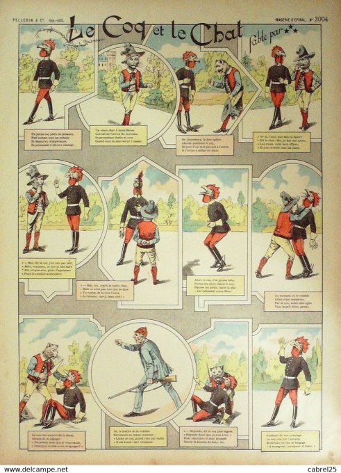 Le Coq & Le Chat (Pellerin d'epinal)