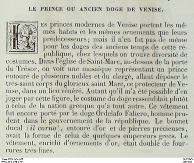 Italie DOGE de VENISE Prince 1859