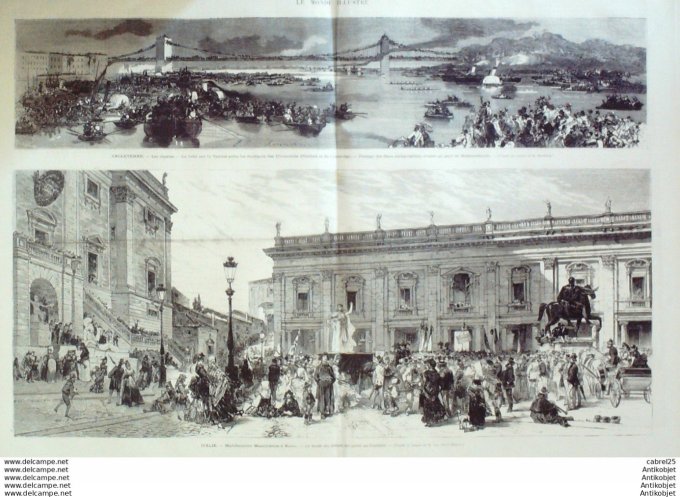 Le Monde illustré 1872 n°782 Gray (70) Inde Iles Andamans Pénitencier Angleterre Oxford Cambridge It