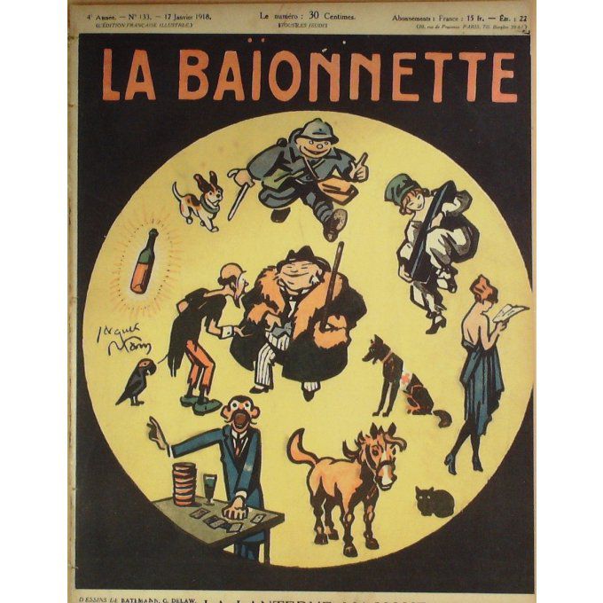 La Baïonnette 1918 n°133 (La lanterne magique) CHATILLON BATEMANN MANFREDINI HASS