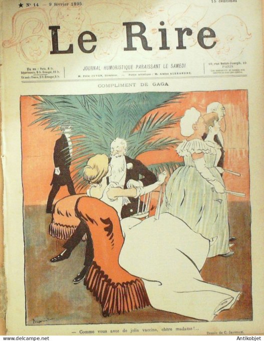 Le Rire 1895-02- 9 #  14 Journal humoristique Ed.Originale Monte-Carlo