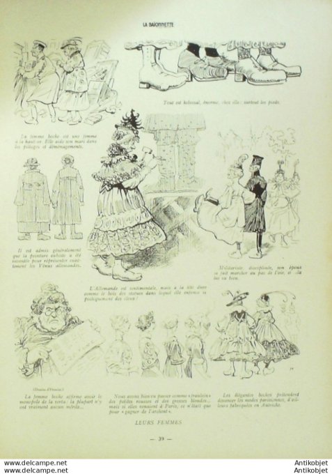 La Baionnette 1916 # 029 (Les Gretchen) Cappiello Jarach Gerda Fontan