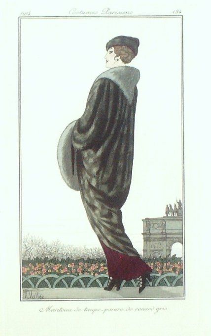 Vallee Armand Pochoir Mode Art Deco n° 134-1914 Journal des Dames