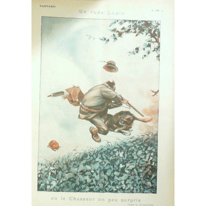 MENDOUSSE-LE CHASSEUR et le LAPIN-1920-134