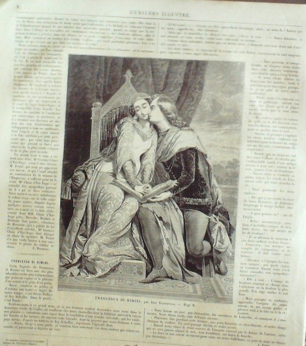 L'Univers illustré 1860 # 134 Francesca di Rimini Prince de Galles oeuvres Jobey