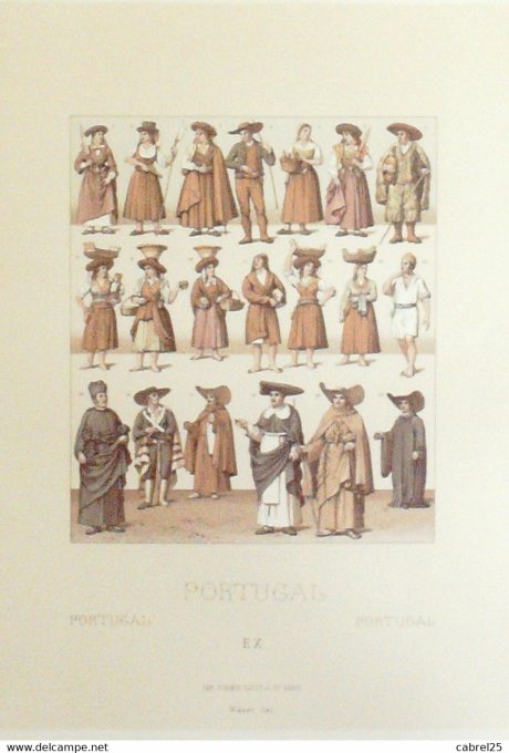 Portugal Bénédictin carme pescador montagnard marchands bétail cochon vollailes