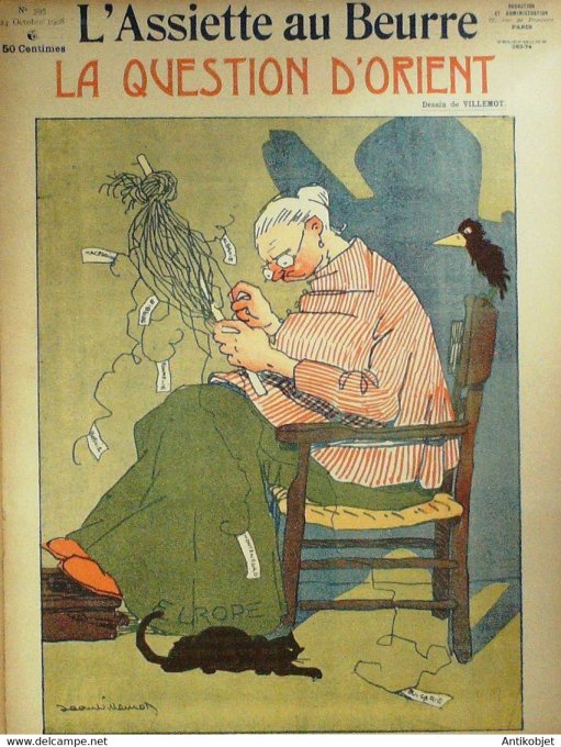 L'Assiette au beurre 1908 # 395 La question d'Orient Villemot Jean Ostoya Gris
