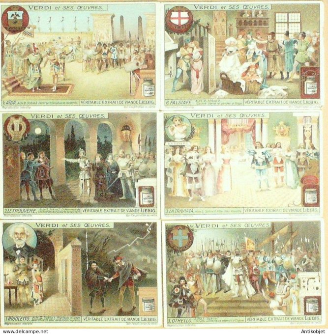Chromo Liebig Sang 1082 Verdi et ses Opéras (1912)