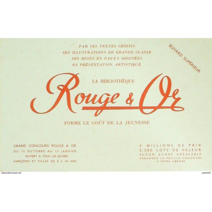 Buvard LE CLUB ROUGE et OR