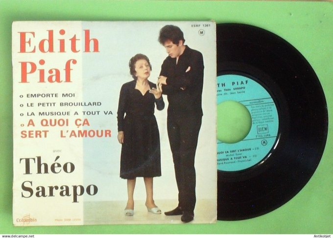 Piaf Edith 45T EP A quoi ça sert l'amour (languette) 1962