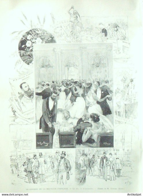 Le Monde illustré 1891 n°1800 ,Vitry-le François (51) Carpentras (84) Reims (51)