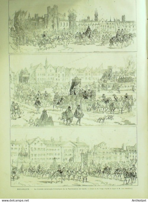 Le Monde illustré 1876 n°1026 Opéra Priola Hisson Julia Belgique Gand