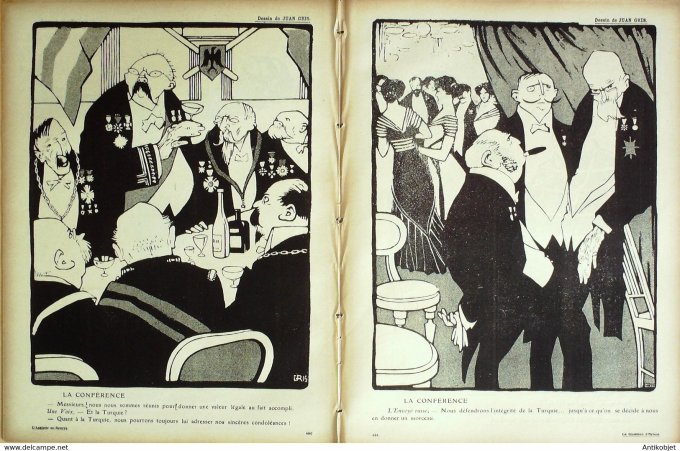 L'Assiette au beurre 1908 # 395 La question d'Orient Villemot Jean Ostoya Gris