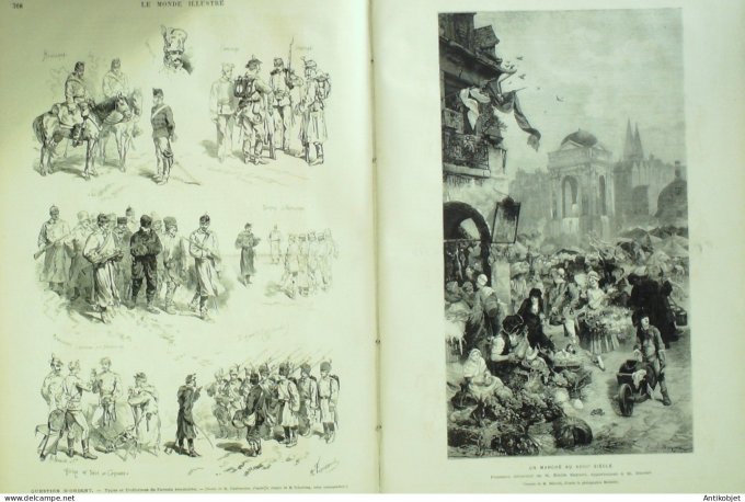 Le Monde illustré 1876 n°1026 Opéra Priola Hisson Julia Belgique Gand