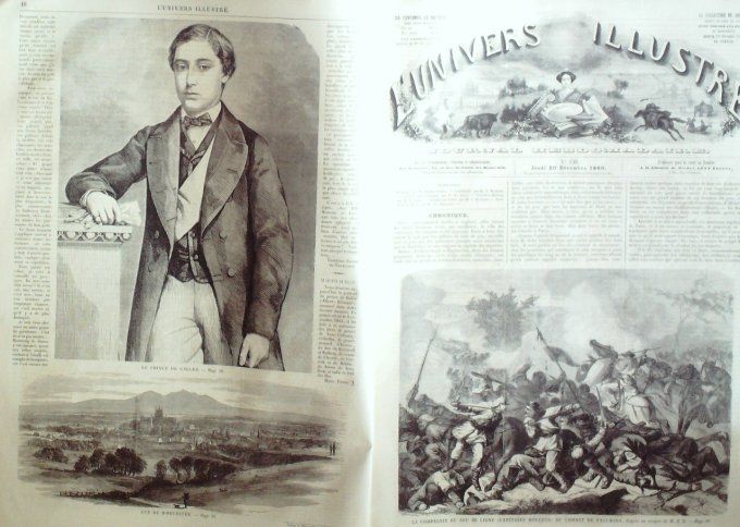 L'Univers illustré 1860 # 135 Windsor Rome Colisée Sixte-Quint Worcester Prince de Galles   