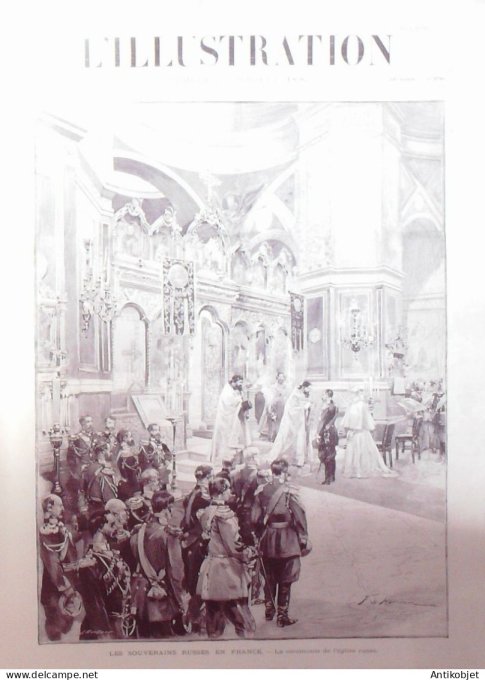 L'illustration 1896 n°2798 Cherbourg (50) souverains Russes chefs Arabes