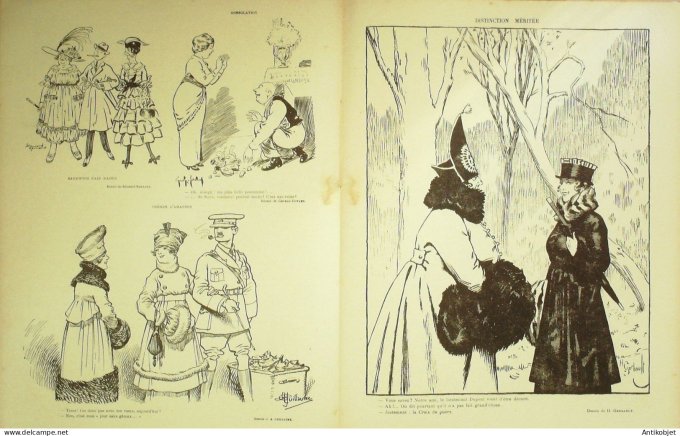 Le Rire Rouge 1917-03-17 # 122 Journal humoristique Ed.Originale Au restaurant