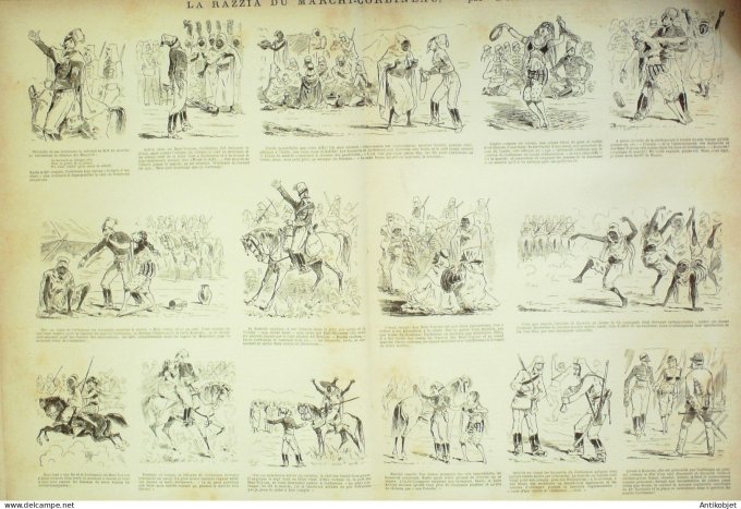 La Caricature 1882 #114 La Razzia au Marchi Corbineau Draner l'épuration Draner