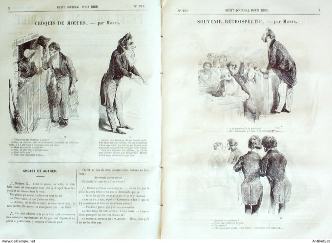Petit journal pour Rire 1860 # 291 Seul au Rendez-vous Grevin
