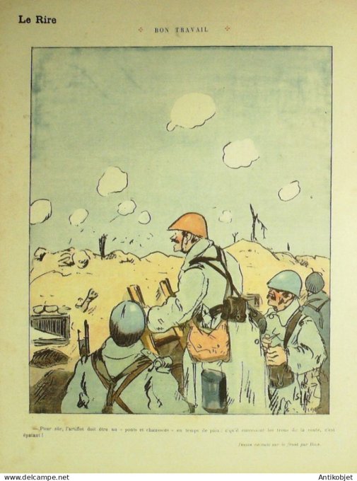 Le Rire Rouge 1917-03-17 # 122 Journal humoristique Ed.Originale Au restaurant