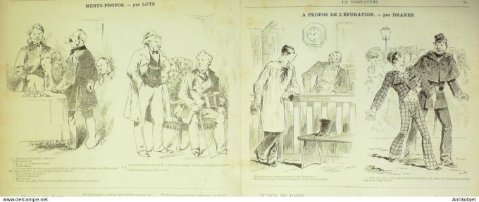 La Caricature 1882 #114 La Razzia au Marchi Corbineau Draner l'épuration Draner