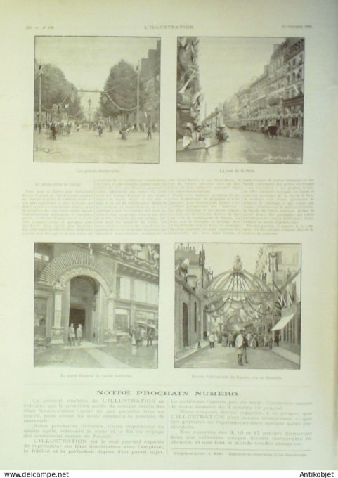 L'illustration 1896 n°2798 Cherbourg (50) souverains Russes chefs Arabes