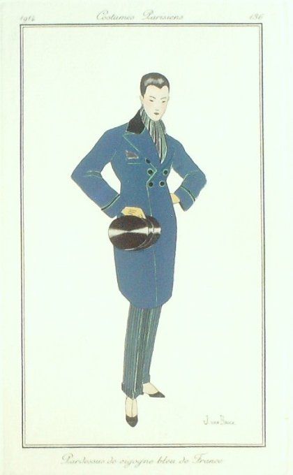 Brock Jan Van Pochoir Mode Art Deco n° 136-1914 Journal des Dames