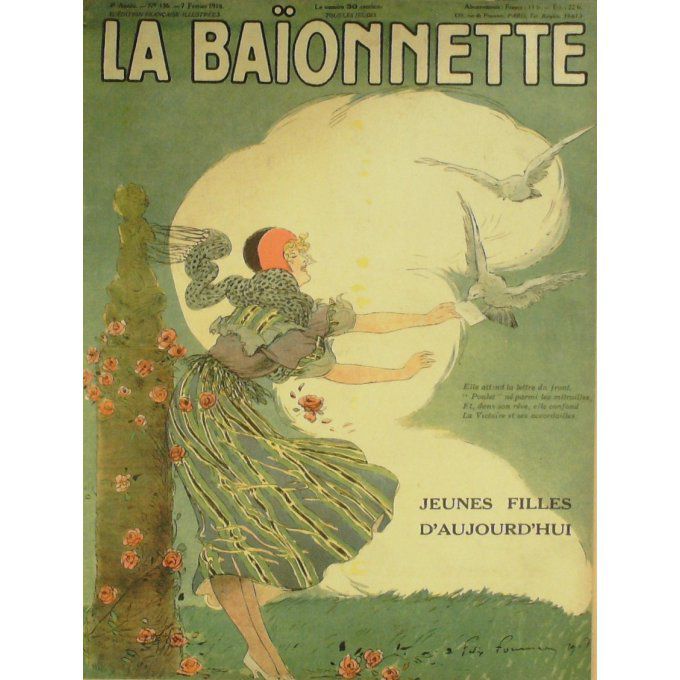 La Baïonnette 1918 n°136 (filles d'aujourd'hui) FOURNIER GASTYNE GUYON SAT SAUVAGE CHAPS