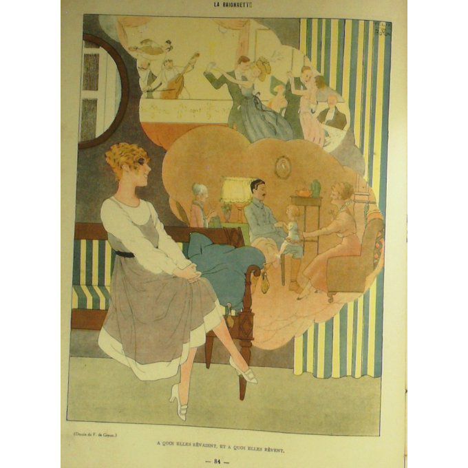 La Baïonnette 1918 n°136 (filles d'aujourd'hui) FOURNIER GASTYNE GUYON SAT SAUVAGE CHAPS