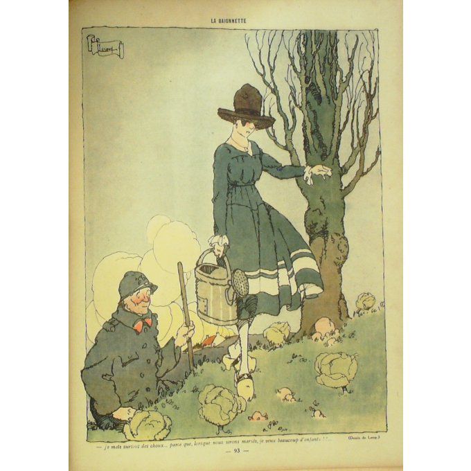 La Baïonnette 1918 n°136 (filles d'aujourd'hui) FOURNIER GASTYNE GUYON SAT SAUVAGE CHAPS