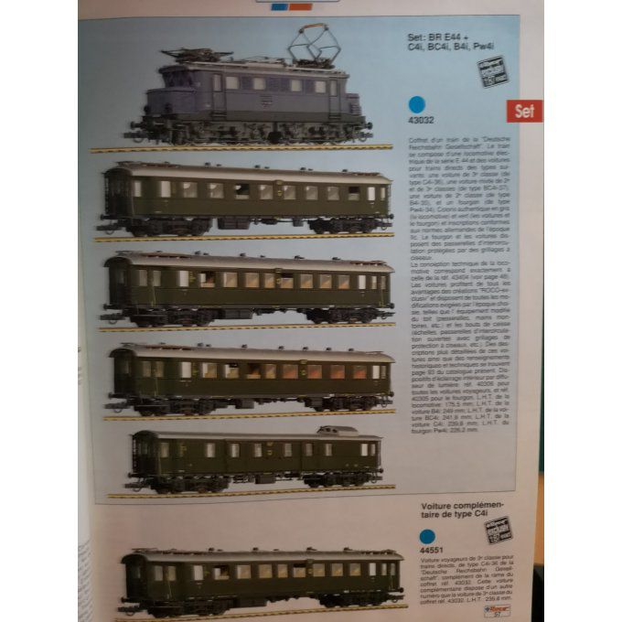 Catalogue ROCO chemins de fer Ho miniatures LOCOMOTIVES 1990/91