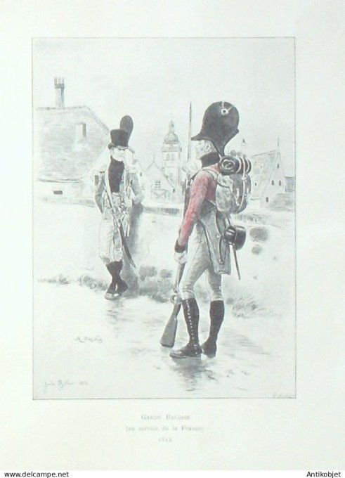 Garde Baloise en 1812 signé Maurice Orange