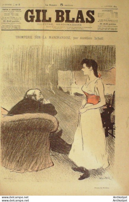 Gil Blas 1894 n°02 Aurélien SCHOLL Jean RICHEPIN LE QUESNE XANROF