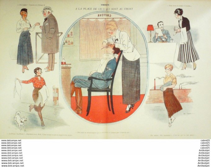 La Baionnette 1915 # 021 (Les Remplacantes) Touraine Gastyne Barcet Foy